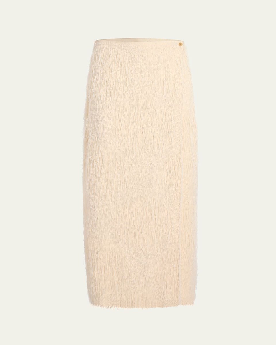 Quinn Fringe Knit Ankle Wrap Skirt